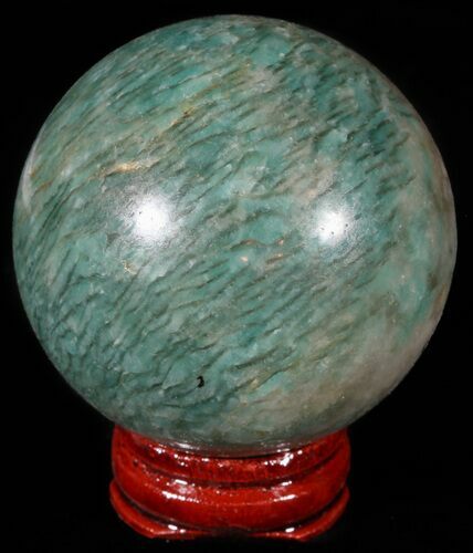 Polished Amazonite Crystal Sphere - Madagascar #51615